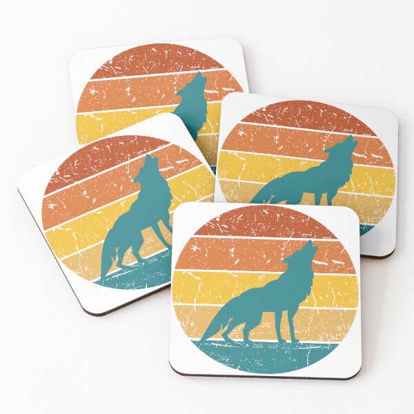 Item preview, Vintage wolf against a sunset backdrop designed and sold by PrzemekJAS.