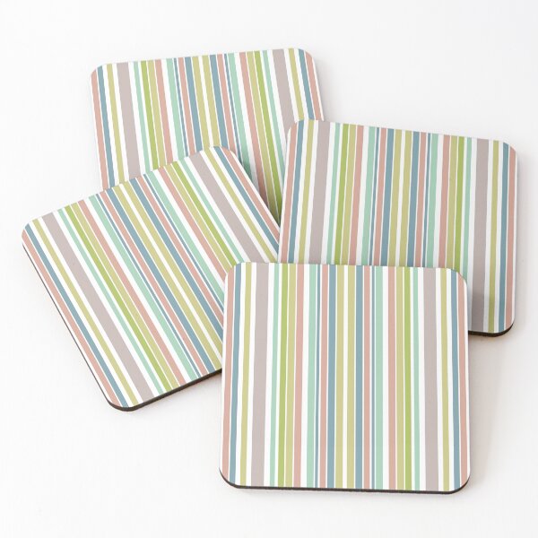 Item preview, Mauve and Pastel Stripes  designed and sold by Sheila Wenzel Ganny.