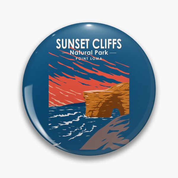 Item preview, Sunset Cliffs Natural Park California Travel Art Vintage designed and sold by KrisSidDesigns.