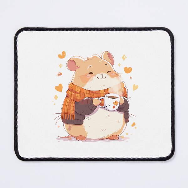 Item preview, Fall Hamster with Hot Drink designed and sold by KIBBYKO.