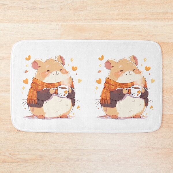 Item preview, Fall Hamster with Hot Drink designed and sold by KIBBYKO.