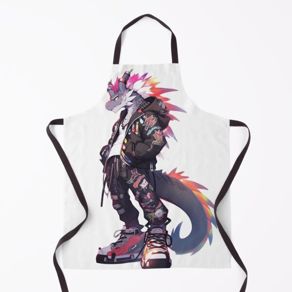 Item preview, A well dressed psychadelic dragon art furry anthropomorphic hybrid creature manga anime whimsical  designed and sold by Baba  Yaga's Cards.