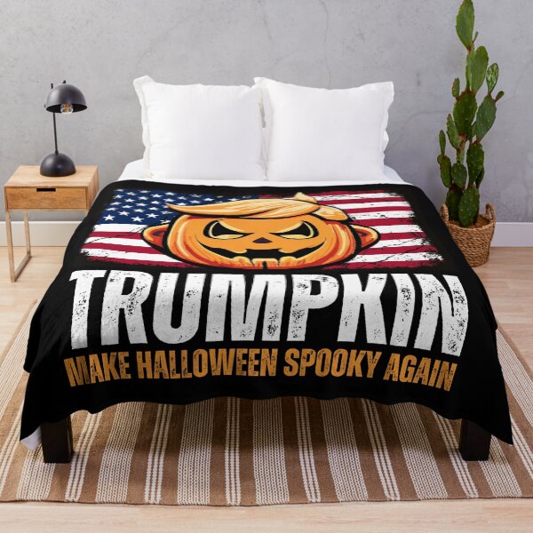 Item preview, Donald Trump Halloween - Trumpkin Make Halloween Spooky Again - American Flag designed and sold by SixFourDesigns.