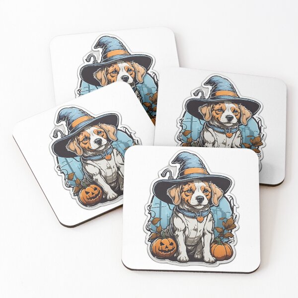 Item preview, Halloween dog with a wizard hat - Illustration style designed and sold by DigitalEmporio.