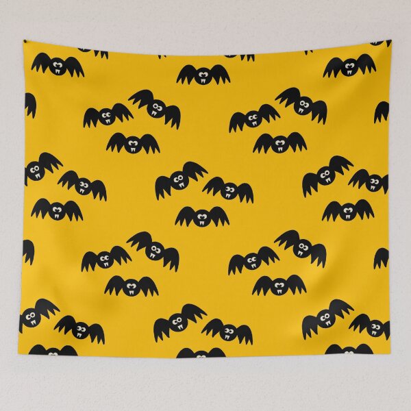 Item preview, Halloween Cute Funny Bats Yellow designed and sold by susycosta.