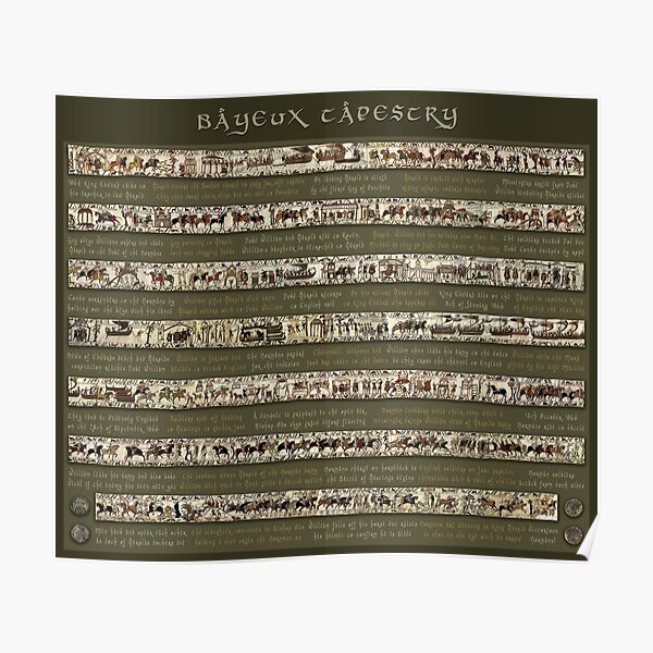 Bayeux Tapestry-Full scenes with story Poster