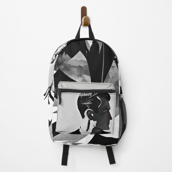 Item preview, Black & White Bauhaus Portrait in Front of the Alps designed and sold by ArtificialGenes.