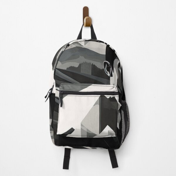 Item preview, Black & White Bauhaus Portrait in Front of the Alps designed and sold by ArtificialGenes.