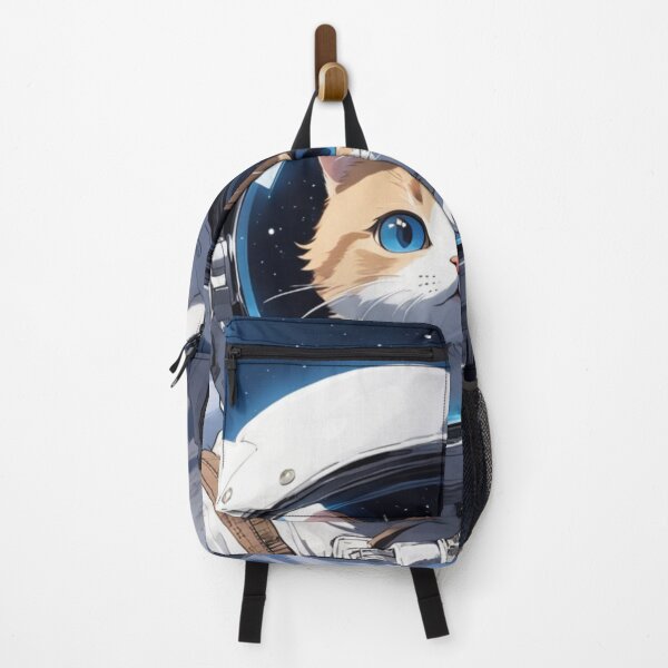 Item preview, Yellow space cat with blue eyes among the stars and the full moon. Atronaut cat designed and sold by By-Jeff.