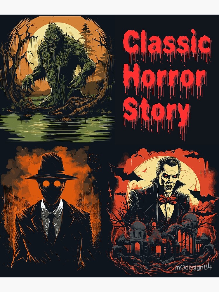 Thumbnail 3 of 3, Poster, Classic Horror Story - Halloween Gifts designed and sold by mOdesign84.