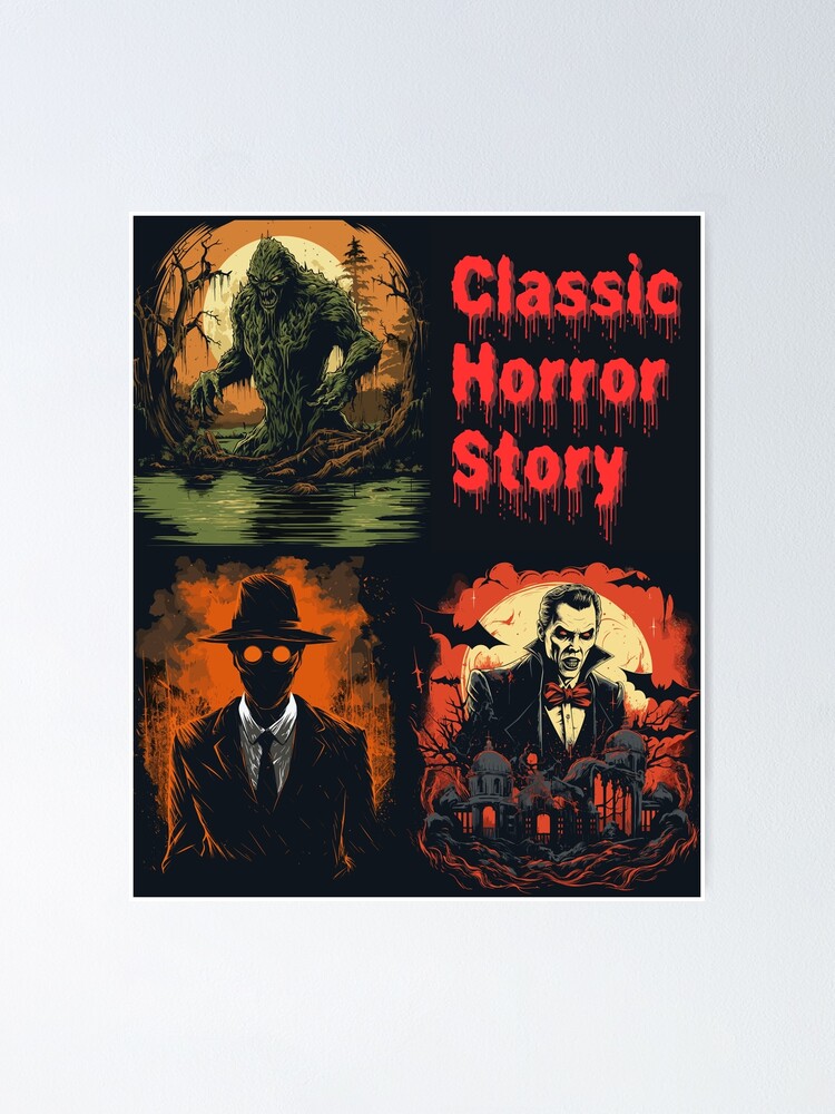 Thumbnail 2 of 3, Poster, Classic Horror Story - Halloween Gifts designed and sold by mOdesign84.