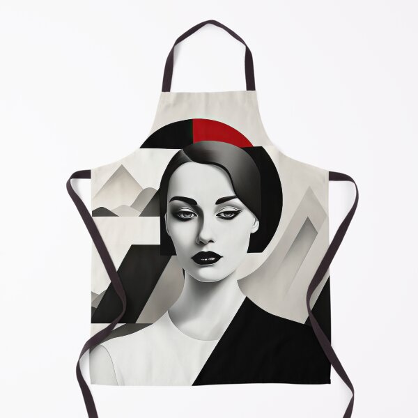 Item preview, Black & White Bauhaus Portrait in Front of the Alps designed and sold by ArtificialGenes.