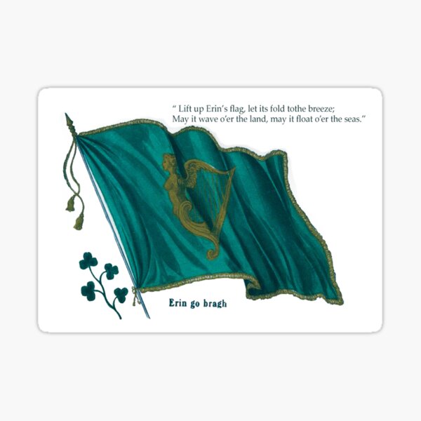 Vista previa del artículo con la obra «Erin Go Bragh Vintage Irish Poem Obra de arte», diseñado y vendido por nerdchild.