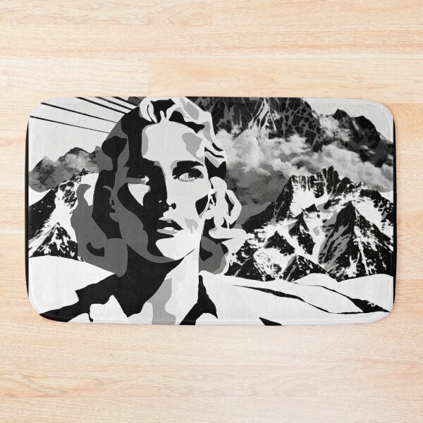 Artikelvorschau, Black & White Bauhaus Portrait in Front of the Alps entworfen und verkauft von ArtificialGenes.
