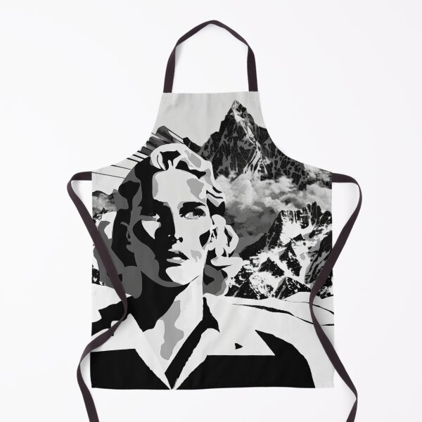 Item preview, Black & White Bauhaus Portrait in Front of the Alps designed and sold by ArtificialGenes.