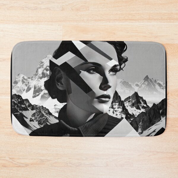 Item preview, Black & White Bauhaus Portrait in Front of the Alps designed and sold by ArtificialGenes.