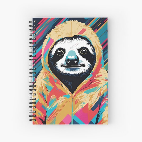 Sloth Animal Artwork Spiral Notebook