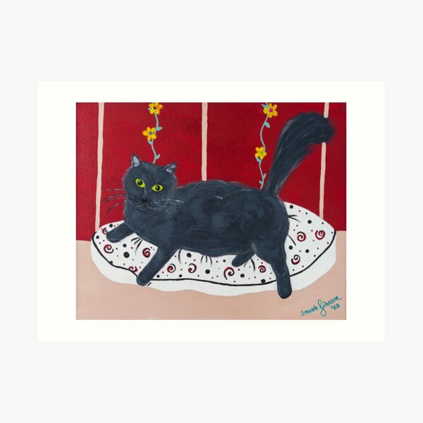 Whimsical Cat - Lady Kitty Art Print