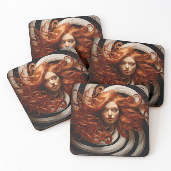 Item preview, Spiral Motif Woman with Red Hair designed and sold by Shannon Hilson.