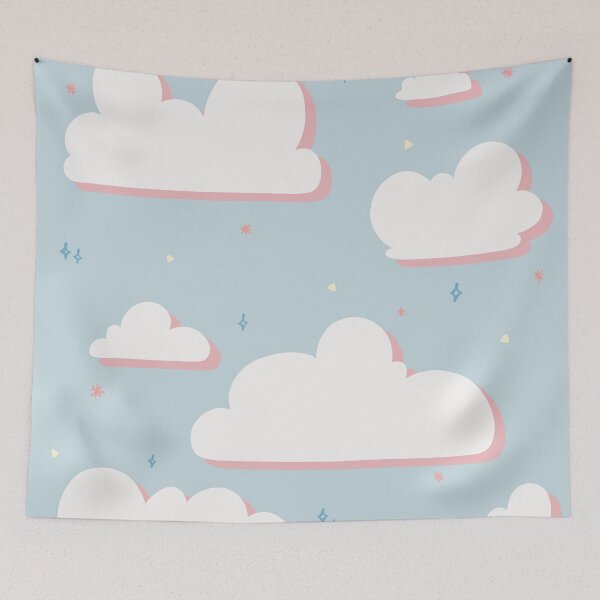 Item preview, Color Blocked Clouds designed and sold by designdubu.