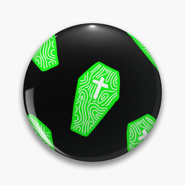 Item preview, halloween coffin cross grave acid green designed and sold by Gossip Rag.