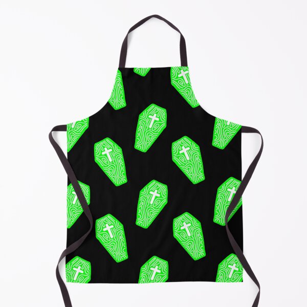 Item preview, halloween coffin cross grave acid green designed and sold by Gossip Rag.