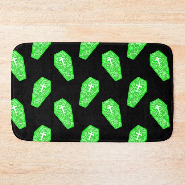 Item preview, halloween coffin cross grave acid green designed and sold by Gossip Rag.