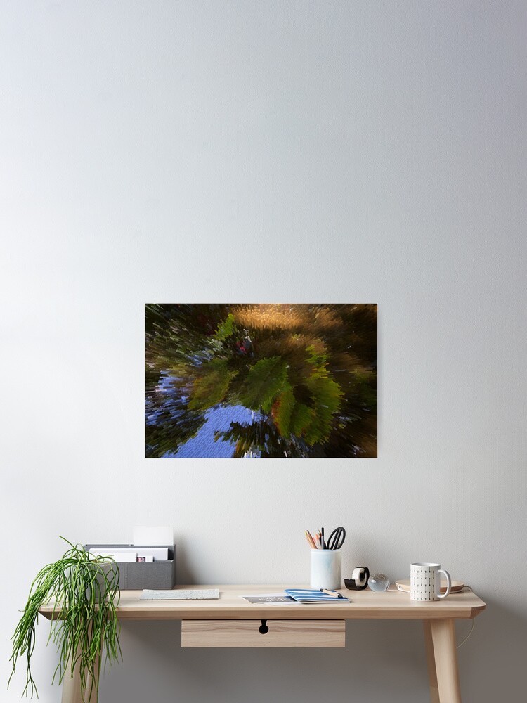 Thumbnail 2 of 3, Poster, Reflecting leaves designed and sold by MagdaLabuda.