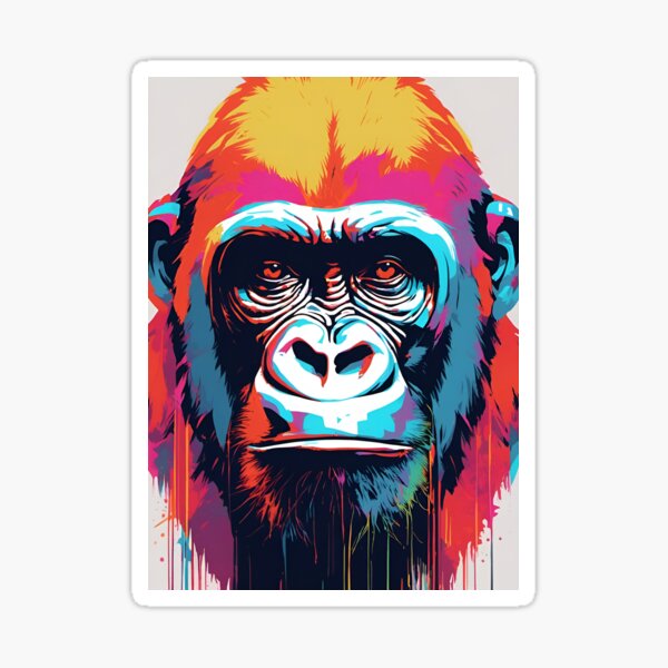 Gorilla Animal Artwork Sticker