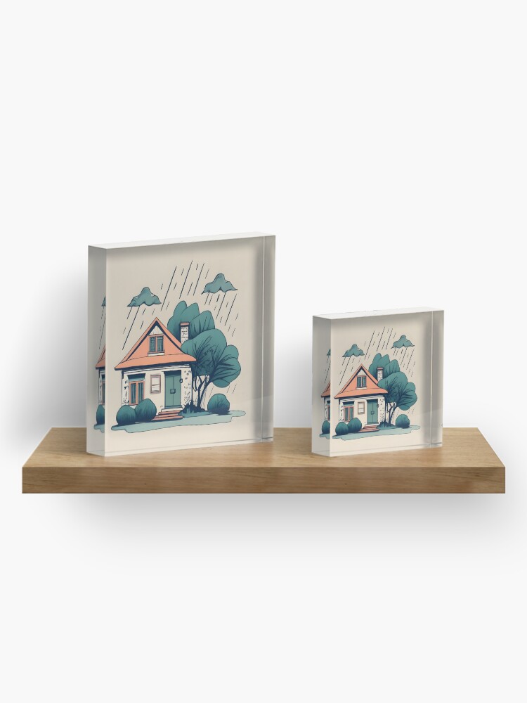 Thumbnail 4 of 5, Acrylic Block, Old Traditional German Bauhaus Drawing designed and sold by Patricks-Art.