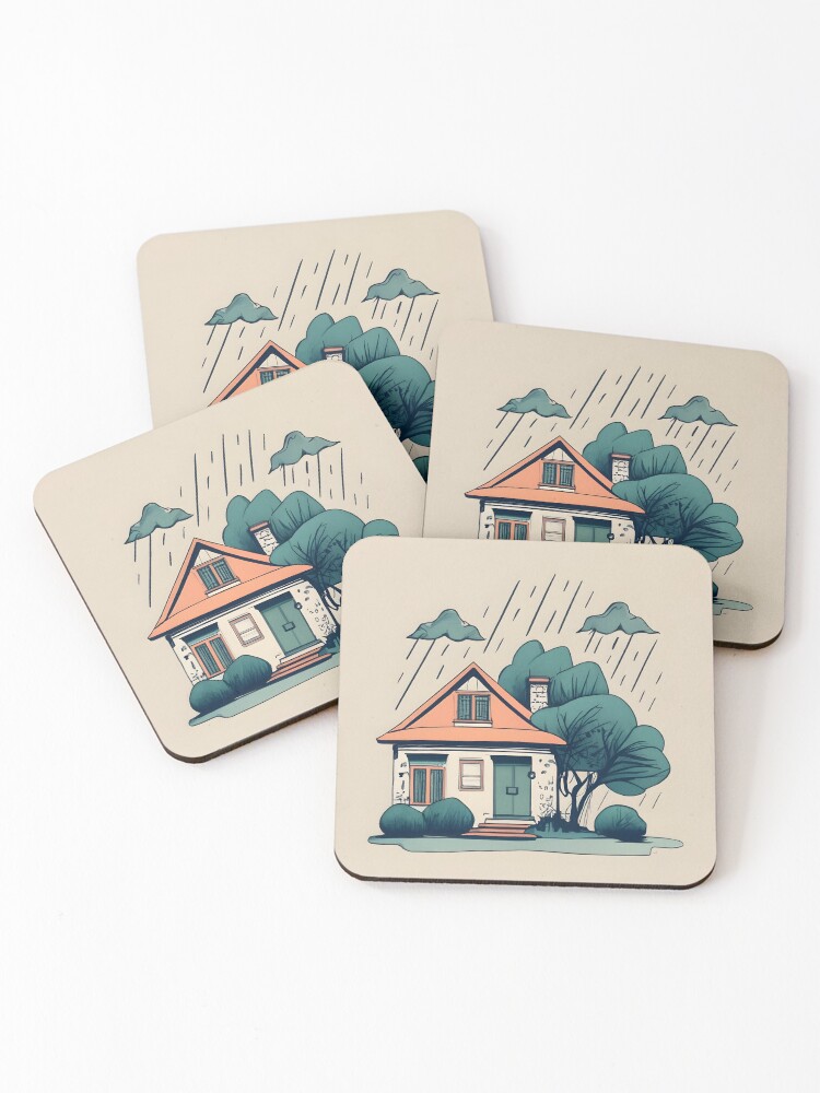 Thumbnail 1 of 5, Coasters (Set of 4), Old Traditional German Bauhaus Drawing designed and sold by Patricks-Art.