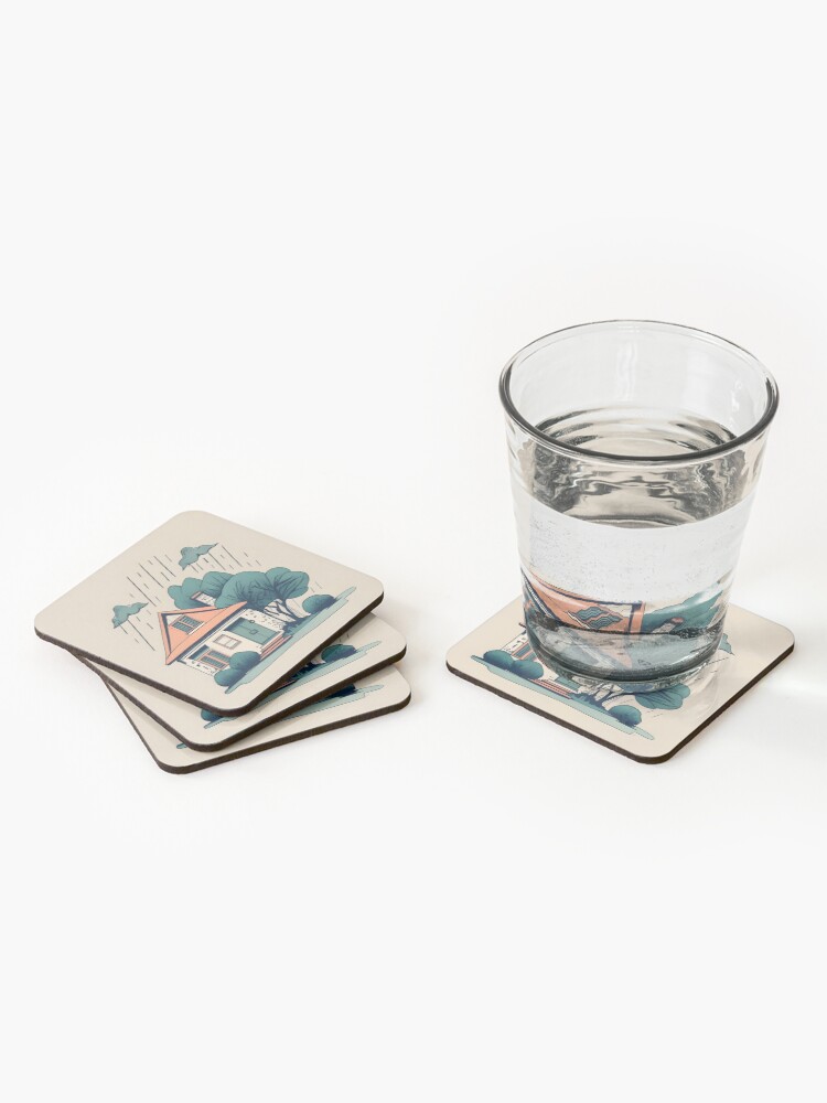 Thumbnail 2 of 5, Coasters (Set of 4), Old Traditional German Bauhaus Drawing designed and sold by Patricks-Art.