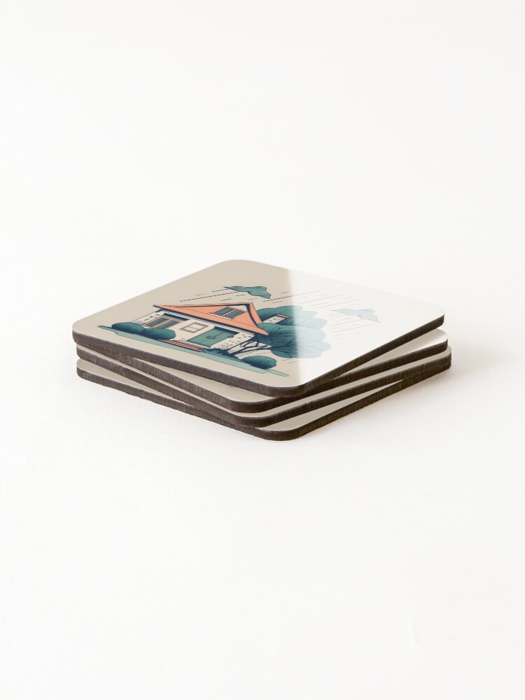 Thumbnail 4 of 5, Coasters (Set of 4), Old Traditional German Bauhaus Drawing designed and sold by Patricks-Art.