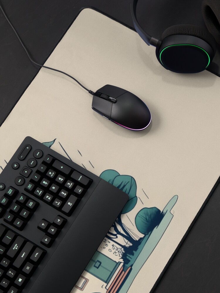 Thumbnail 4 of 5, Mouse Pad, Old Traditional German Bauhaus Drawing designed and sold by Patricks-Art.