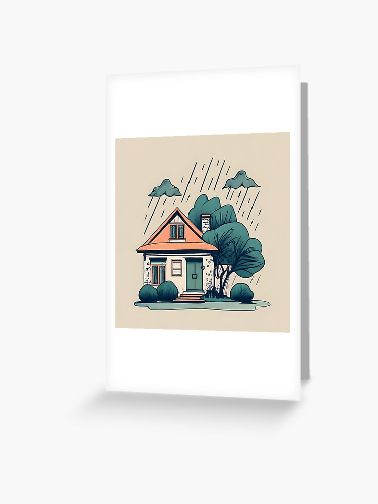 Thumbnail 1 of 2, Greeting Card, Old Traditional German Bauhaus Drawing designed and sold by Patricks-Art.