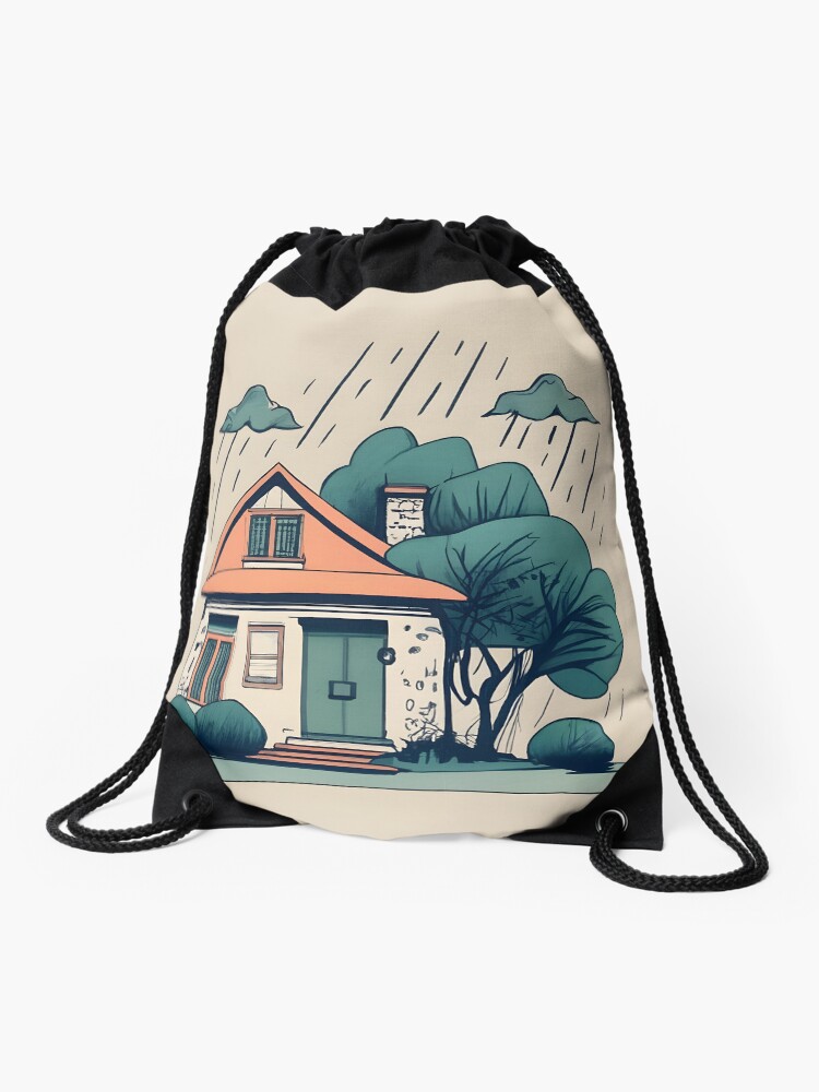 Thumbnail 1 of 3, Drawstring Bag, Old Traditional German Bauhaus Drawing designed and sold by Patricks-Art.