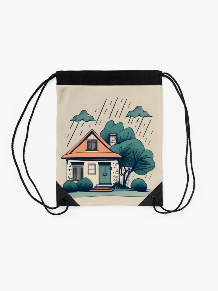 Thumbnail 2 of 3, Drawstring Bag, Old Traditional German Bauhaus Drawing designed and sold by Patricks-Art.