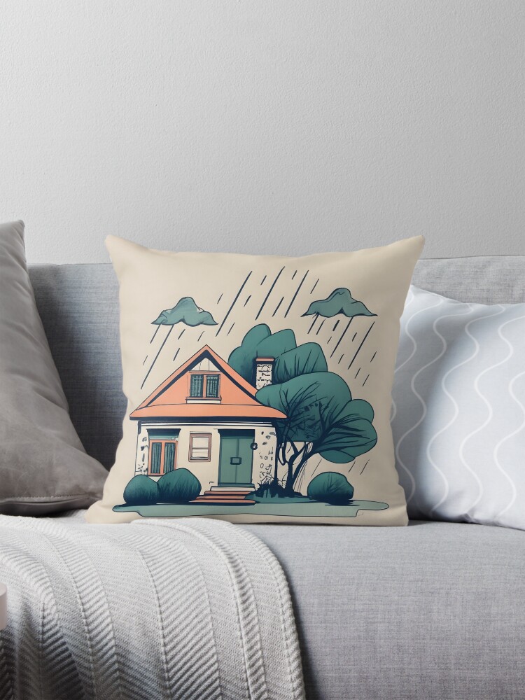Thumbnail 1 of 4, Pillow, Old Traditional German Bauhaus Drawing designed and sold by Patricks-Art.