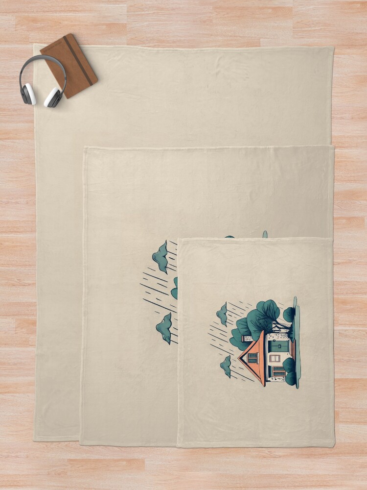 Thumbnail 5 of 6, Throw Blanket, Old Traditional German Bauhaus Drawing designed and sold by Patricks-Art.