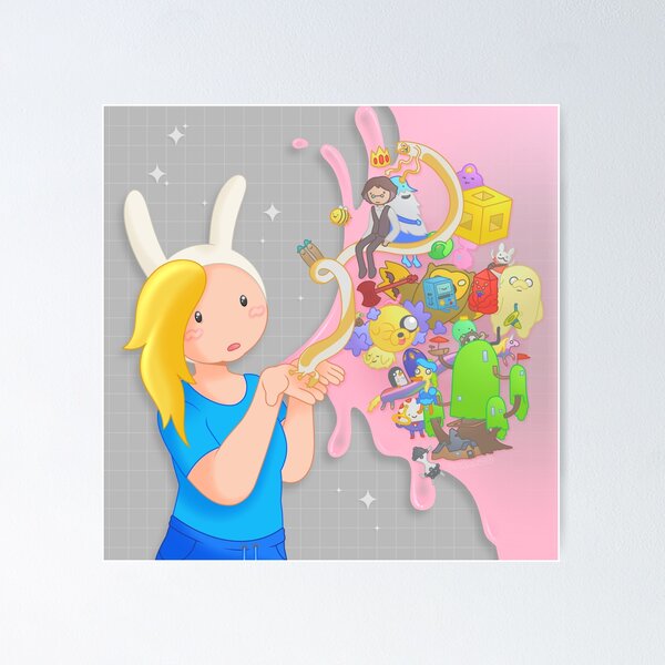 Adventure Time With Fionna and Cake Art Print Decor - POSTER 20x30