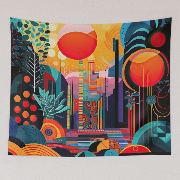 Item preview, African jungle Bauhaus design designed and sold by ArtificialGenes.