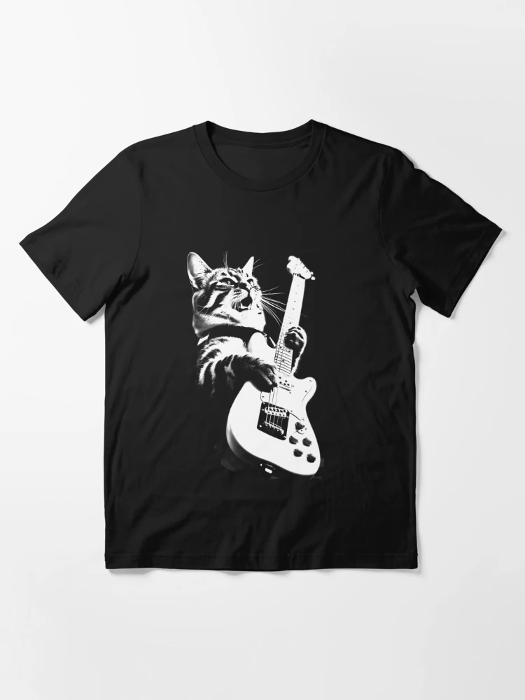 Double Bass Player Cat T-Shirt Charcoal-Black Triblend / 4XL