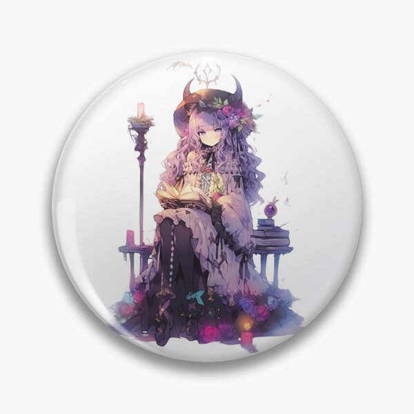 Item preview, A cute hybrid witch at her altar workkng magoc tarot high priestess Magician manga anime wicca  designed and sold by Baba  Yaga's Cards.