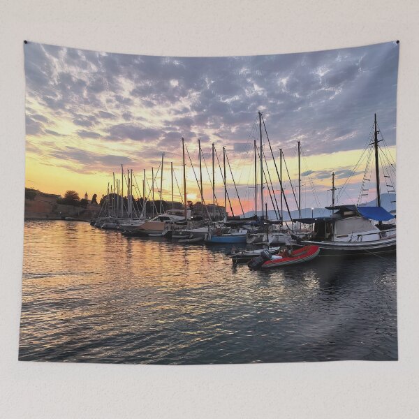 Item preview, Mandraki Marina in Corfu designed and sold by Hermossa-Art.