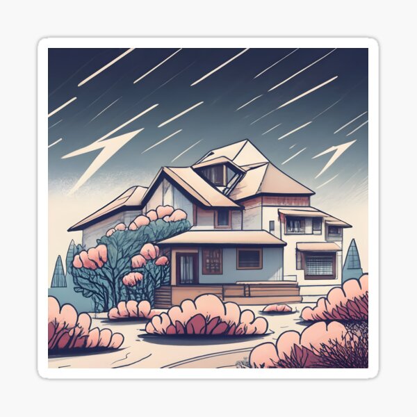 Old Traditional German Bauhaus Drawing Sticker