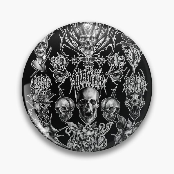 Artikelvorschau, Satanic 666 Metalhead Okkult Gothic Witchy gruselig Reaper Death Halloween Zeichnungen Biker Tattoo Künstler Traditioneller amerikanischer Tattoo-Stil entworfen und verkauft von Reign Of Darkness.