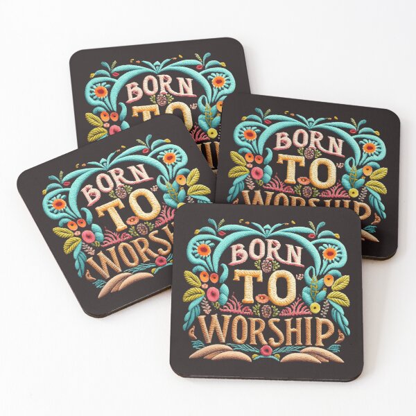 Item preview, Born to Worship Faux Embroidery designed and sold by MamaHabiba.