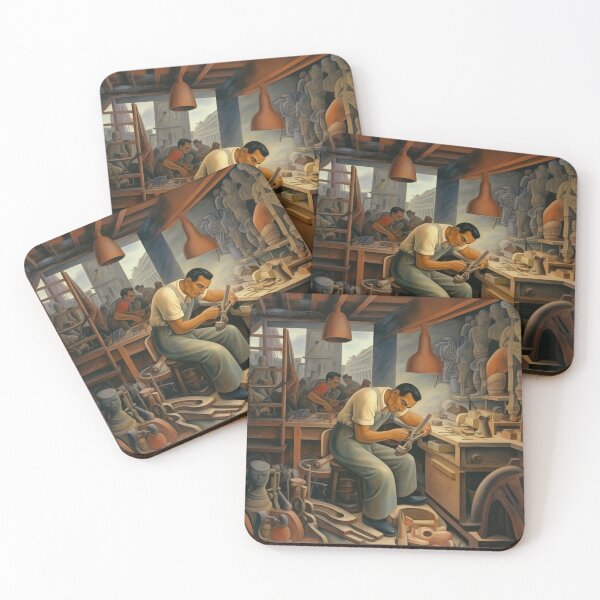Item preview, Tradesman in His Shop Near Town Square designed and sold by YoPedro.