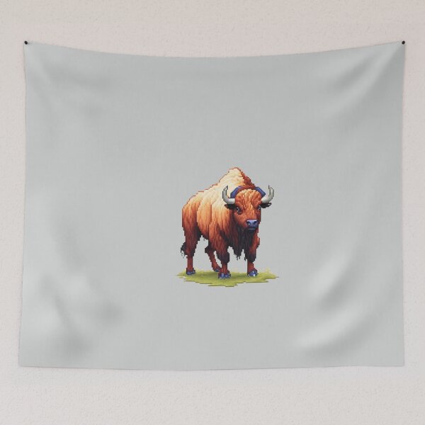 Item preview, Pixel Art Bison Design Print  designed and sold by randomtdesigns.