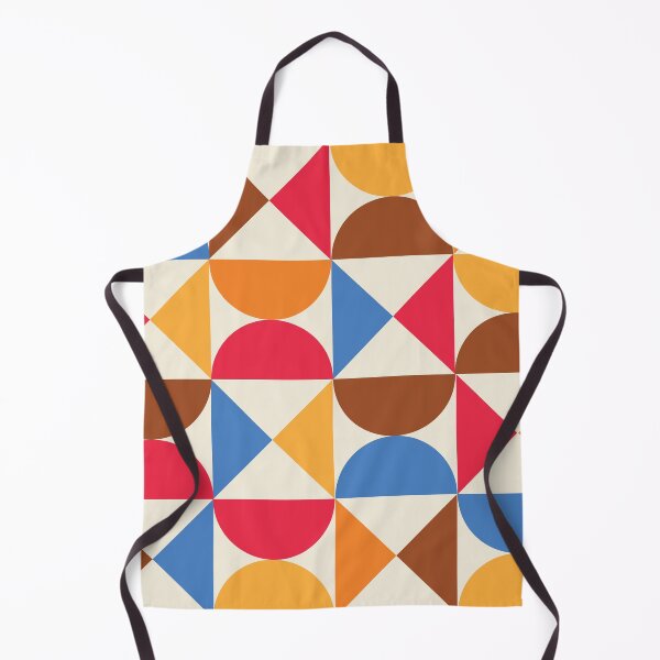 Item preview, Mid Century Colorful Half Circles and Triangles Pattern designed and sold by Yasminepatterns .